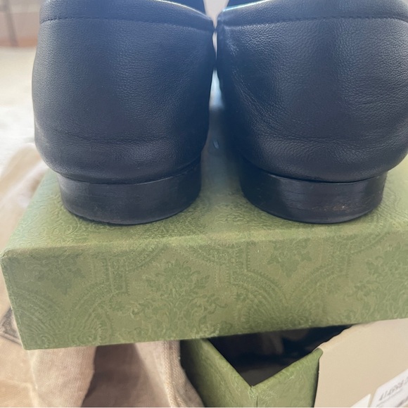 Gucci Bit Loafers Black Leather Gold Bit - Picture 7 of 7